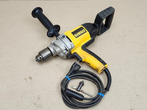 DeWalt DW130V 1/2" 9 Amp VSR Spade Handle Drill With Side Handle & Chuck W/Key
