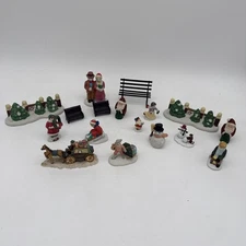 Chrismas Village Accessories Lot of 16 Pieces