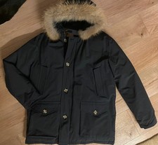 Breras Milano piumino parka nuovo L nero pelliccia sfoderabile/come Woolrich