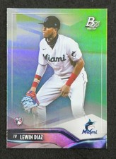 2021 Bowman Platinum Rookie #1 - Lewin Diaz RC - Miami Marlins