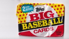 Topps Big Baseball 1989 Series 2 EMPTY Wax Pack Foil Wrapper Wrinkled