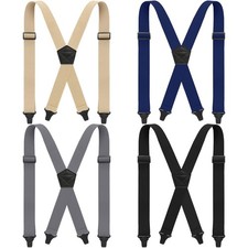 Sintege 4 Pcs X Back Hidden Suspenders Heavy Duty Hiking Suspenders Adjustabl...