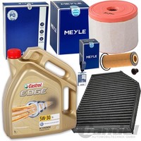 Meyle Inspektionspaket+Castrol 5W30 ÖL FüR Audi A6 C7 A7 4G A8 4H 1.8+2.0 Tfsi
