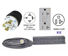 APC 2U Rack-mountable 4.99 kVA PDU - IN: NEMA L14-30P, OUT: 12 x NEMA 5-20R