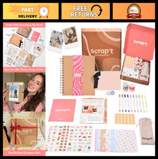 DIY Scrapbook Kit - 80 Page Photo Album for 300 Photos, Stickers, Pens Tapes