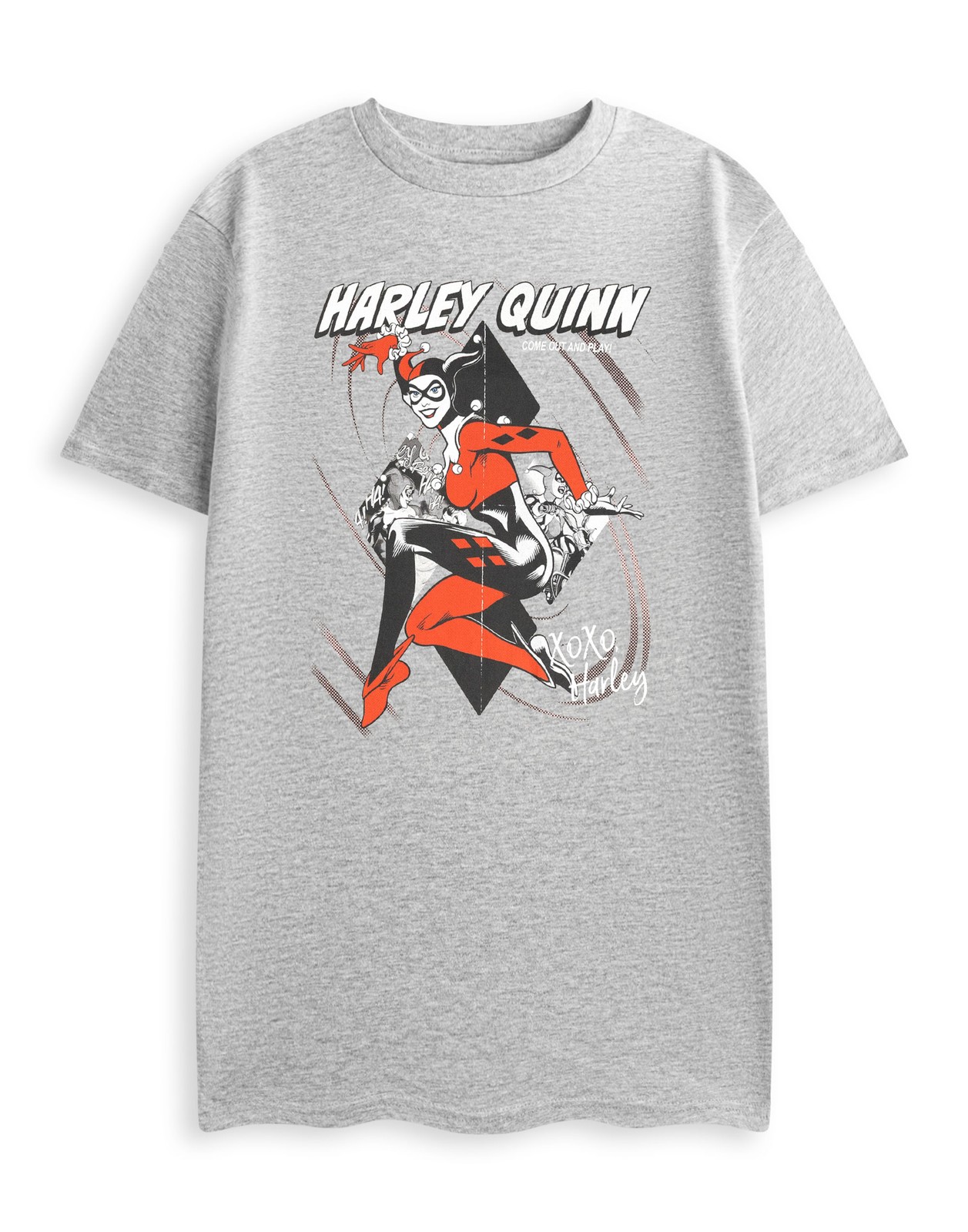DC Comics Grau XOXO Harley Kurzrmeliges Erwachsene 6290₽