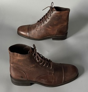 Wolverine Brown Leather Ankle Boots with Cap Toe Size 9 Leather Casual NWT Wolverine | Shoes | Wolverine 00 Mile Boots Size 85 | Poshmark main image 4
