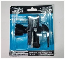 Wright Products V670BL Black Universal Knob Latch for Doors (Fits 3/4"–1-1/8")