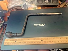 Antique Chrome Phonograph Crank with Male End Parts