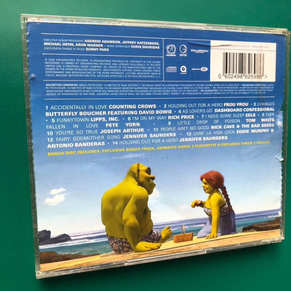SHREK 2 Animated Film Soundtrack 2x CD Gregson-Williams ENHANCED LIMITED EDITION - Image 2 of 4