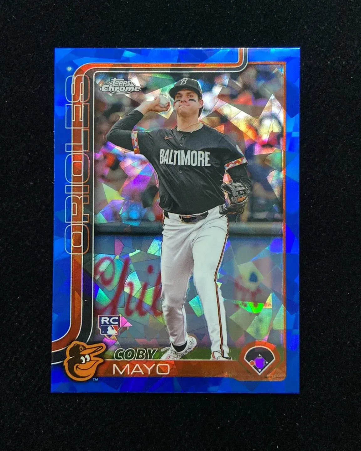 2025 Topps Chrome Sapphire #120 Coby Mayo RC Rookie Orioles