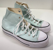 Converse Chuck Taylor All Star Lift Platform Sneaker Shoes Womens 8 Blue White