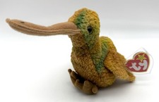 Ty Beanie Babies  Beak  the Kiwi Bird Plush Toy 1998 w/ Tag Protector