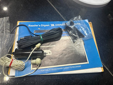 Vintage Reader's Digest Radio Cassette Recorder Manual Headphones Charger