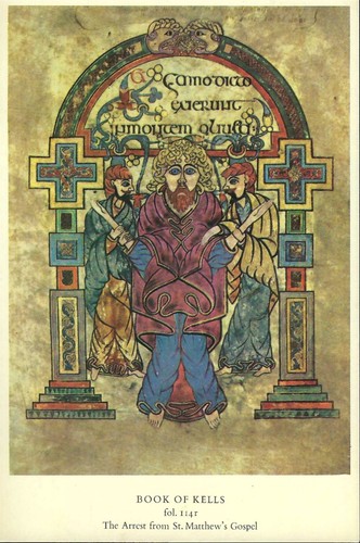 Vintage Postcard, Book of Kells, The Arrest Of Christ, Painting, Art, unused - Picture 1 of 2