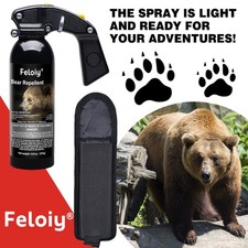 Feloy Maximum Strength Bear Spray 16 oz - 30' Powerful Spray with Holster
