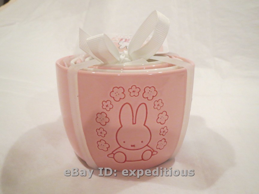 NEW SET OF 4 MIFFY BY MAGENTA CERAMIC MEASURING CUPS CUTE SAKURA