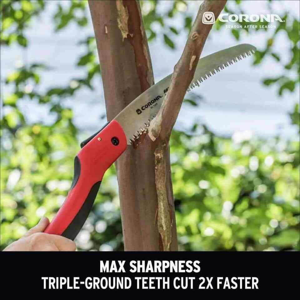 Razor Tooth 7 in. Folding Pruning Saw Comfort Grip Chrome Plated Steel Corona
