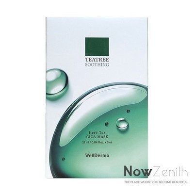 (WELLDERMA) Tea Tree Herb Tox Cica Mask 1Pack (25mL x 5EA)