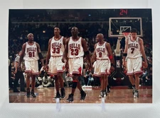 Michael Jordan Dennis Rodman Scottie Pippen Kukoc Ron - 4x6 Photo NBA Finals 🔥