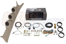 GlowShift Boost EGT Trans Temp Gauges + Tan Pod for 99-07 Ford F350 Powerstroke