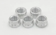 1/2" NPT QTY:5 ALUMINUM FEMALE WELD ON / WELD IN FLANGE FITTING BUNG, 1/2"-14