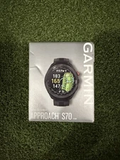 Garmin Approach S70 47MM Premium GPS Golf Smartwatch - Black Band