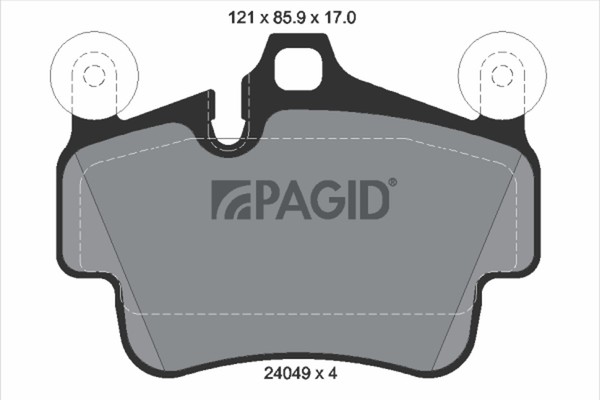 Pagid Bremsbelagsatz Scheibenbremse T1635N FüR Porsche Cayman 987 911 Targa 997-image