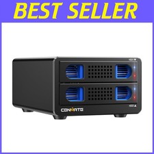 Aluminum Dual Bay HDD Enclosure with Cooling Fan