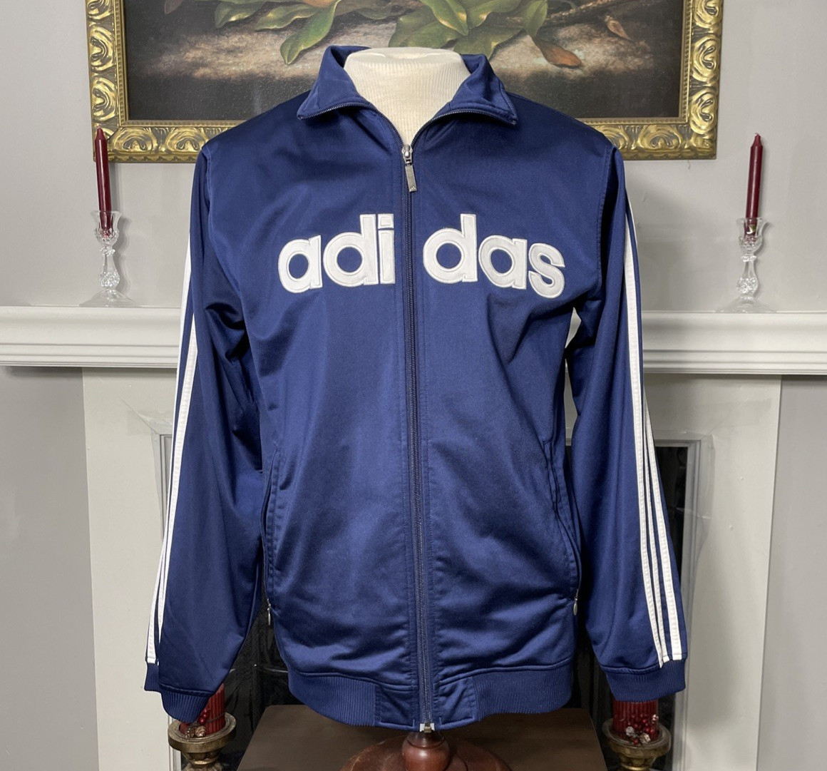 Adidas Track Full Zip Polyester Jacket Small - image 1