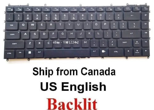 Keyboard for Dell Alienware X17 R1 X17 R2 P48E P48E001 0CRMYT V203825AS1 - US