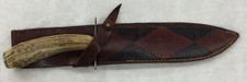 Boot/Belt Fighting Knife w/Leather Sheath, 13.25&rdquo; Long, Preowned #84