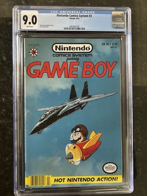 Nintendo Comics System 3 CGC 9.0 1991 Valiant Great Bart vs Space Ad Back Cover