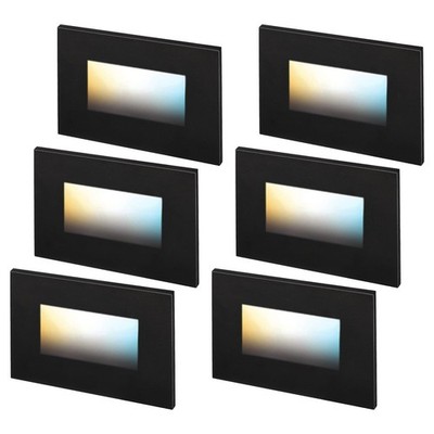 LEONLITE Black 5CCT 120V LED Step Lights, 3.5W 150LM 5%-100% Dimmable Horizon...
