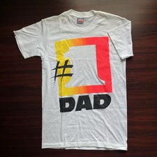 Vintage #1 Dad T Shirt Single Stitch Graphic Father Tee USA Made Medium