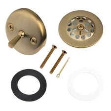 Champagne Bronze Trip Lever Tub Trim Kit Set with Trip Lever Overflow Face Pl...