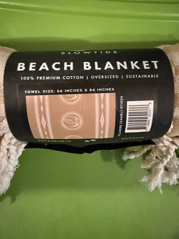 Nueva manta de playa Slowtide Grateful Dead 66x84 pulgadas bronceada y crema Foto 2 de 2