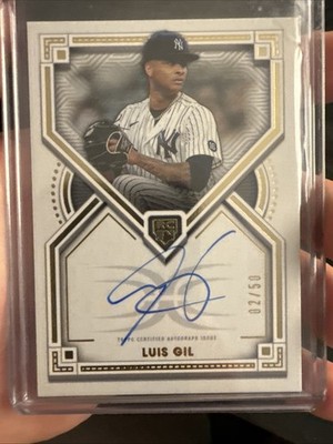 2022 Topps Definitive Collection Definitive Rookie Autographs Luis Gil Auto /50