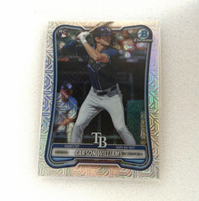 Topps 2023 Bowman Chrome Carson Williams Tampa Bay Rays Rookie Card #39. rookie card picture