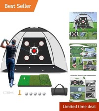 Durable Golf Hitting Net with Multi-Target  3-in-1 Practice Mat - Perfect Gift