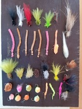 Assorted flies, 35 pieces total. Perfect for stocked trout fishing!