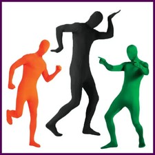 Black Zentai Bodysuit for Men Women Halloween Carnival Skin Tight Suit.