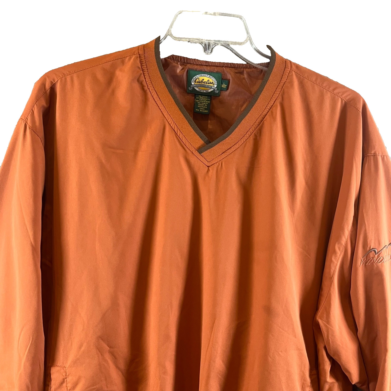 Cabelas Windcrest Rust Size L Pullover Windbreake… - image 2