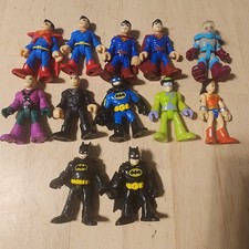Imaginext DC Super Friends Figura Lote De 12 Batman Superman Wonderwoman, Villans