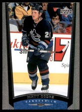 Matt Cooke 1998-99 Upper Deck Vancouver Canucks #381