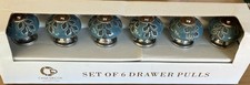 CASA DECOR Boho Ceramic Drawer Cabinet Knobs Pulls - Set Of 6 New Open Box