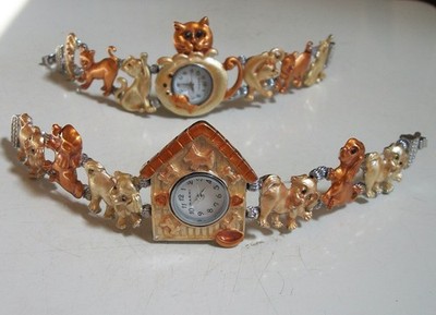 Women's Number Dial Cute Cat & Dog House Fashion Dressy Casual Watch