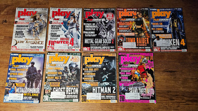9 X Play the Playstation  1/2002 - 9/2002  Magazin Zeitschrift Rarität  SONY