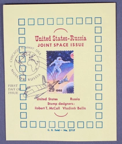 MayfairStamps US Space FDC 1992 Illinois Russia Joint Space Issue First Day Cove