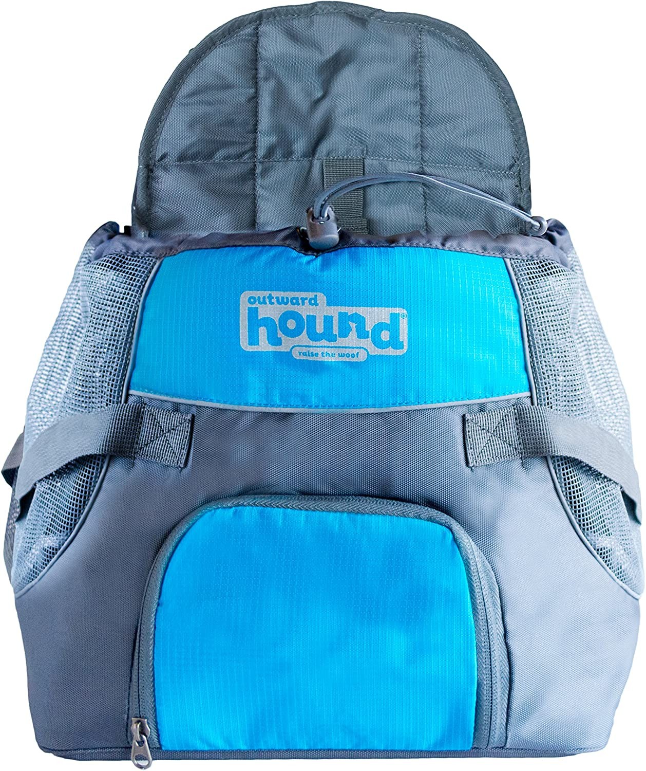 Outward Hound Dog Pet Front Carrier Bag Backpack Travel PoochPouch - Medium Blue